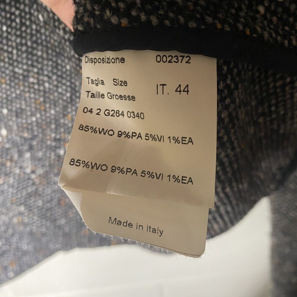 Piazza Sempione Black Wool Tweed Blazer Jacket Sz 44 US 8 Made In Italy 3 Button - Picture 8 of 13